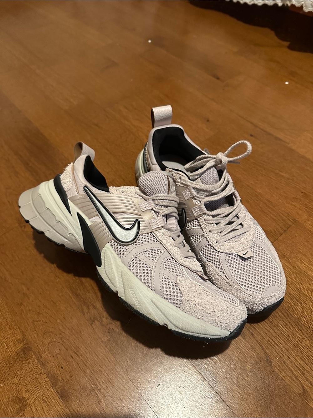 Nike V2K Lilac and Black Sneakers